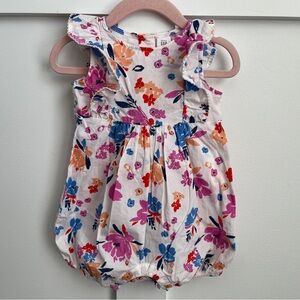 Baby GAP Floral Bubble Romper Ruffle
